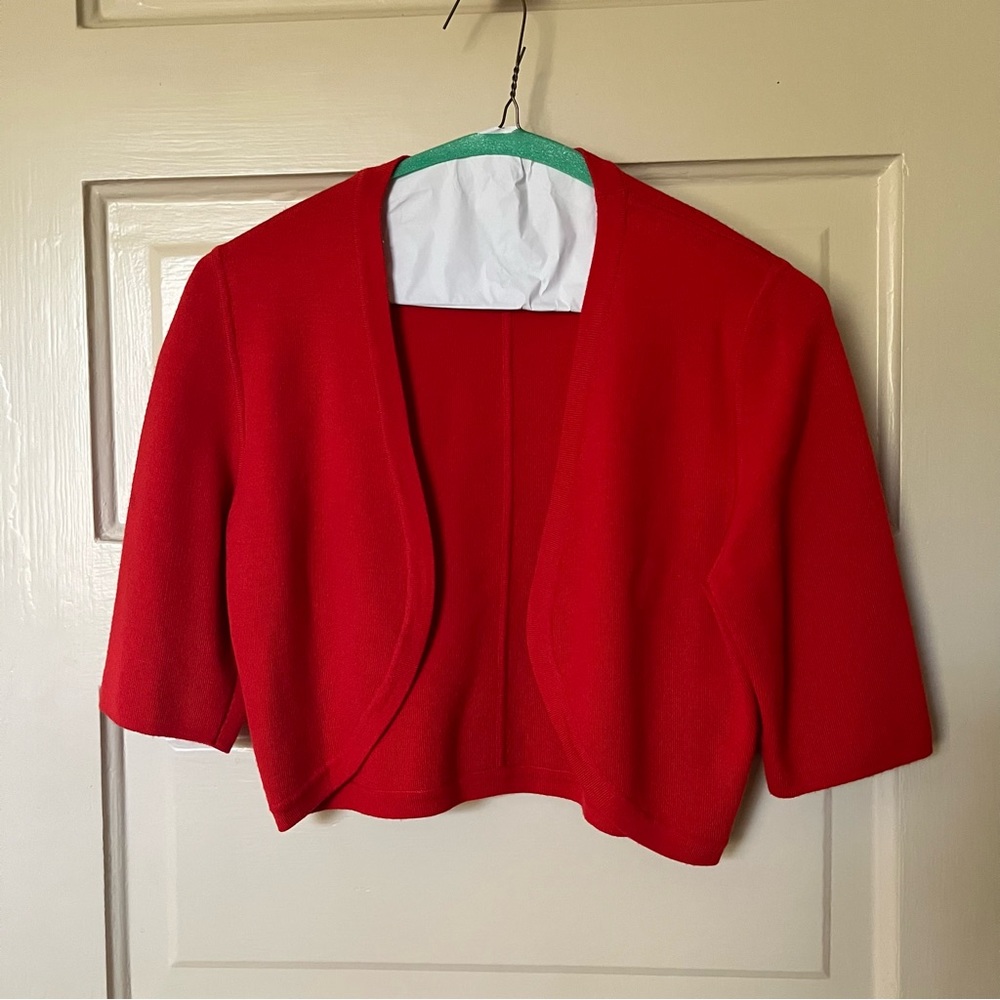 Michael kors cherry red wool cardigan